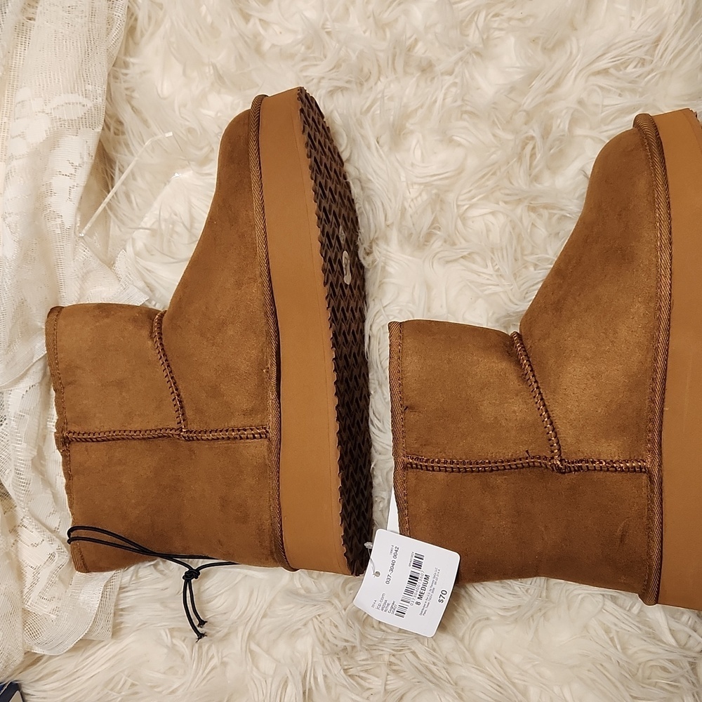 **PLATFORM ***ARIZONA RUTHIE STYLE BOOTS IN COGNAC. SIZE 8 - PLATFORMS - Picture 4 of 6